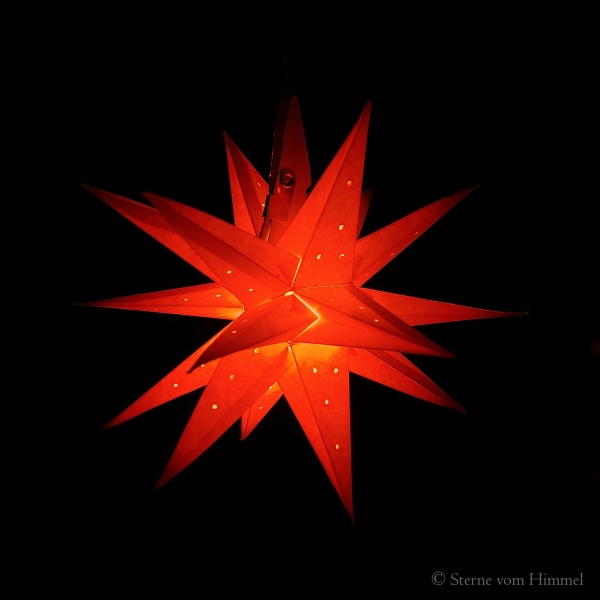 Oldenburger Himmelsstern orange Pünktchen 3D Stern