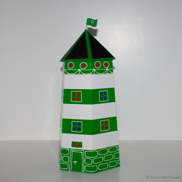 Leuchtturm Ahoi grün/weiß